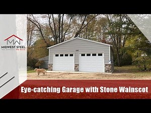 24 x 25 x 9 Metal Garage installed in Chelsea, Michigan