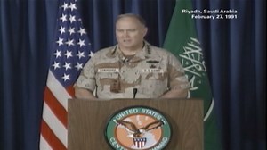 1991: Schwarzkopf briefs the press