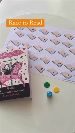 Race to Read! This is a great game to play to encourage some reading aloud in a playful way and would be a great addition to your World Book Day activities for this week. Players race to finish the book by reading a set number of sentences. You can either play to win by seeing who reaches the finish book first or by tallying up the number of sentences read and whoever has read the most wins the game! This printable is available to download from my website now. Comment ‘game’ to grab your copy to