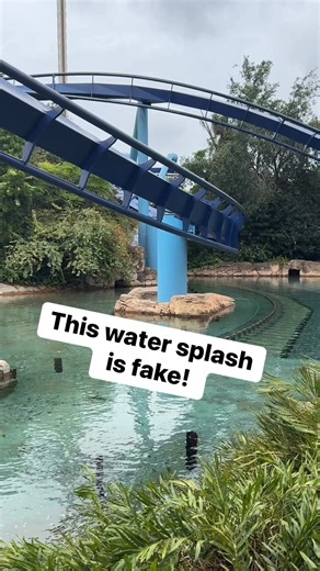 8.9M views · 10K reactions | This roller coaster at SeaWorld created a huge splash… but unlike a water ride this splash is fact. The roller coaster never touches the water, instead fountains create an illusion. #rollercoaster #themepark #orlando | In The Loop | Facebook
