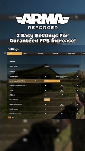 2 Settings To Maximize FPS! #armareforger #gaming #gameplay #fps #helpful #helpfultips #tips #arma