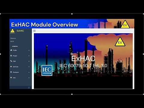 ExHAC Hazardous Area Classification Software DEMO: Chapter 4 ExHAC Application Overview