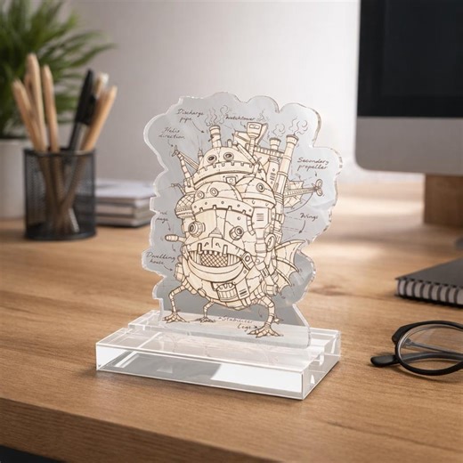 Howl's Moving Castle Acrylic Statue, Whimsical Storybook Decor, Enchanted Magic Standee - Etsy