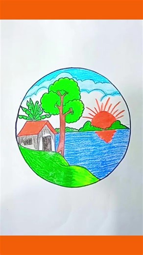 Step-by-Step Natural Scenery Drawing for Beginners