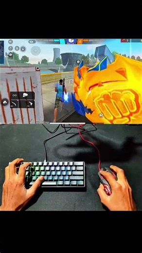 Free Fire Gaming keyboard mouse🖱️⌨️📲 Gameplay #mixpro #geekgamer #shorts #shortsviral #youtubeshorts