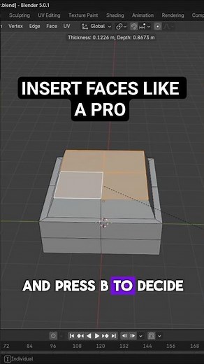 Tip:Inset Faces Like a Pro #blender #blender3d #blendertutorial