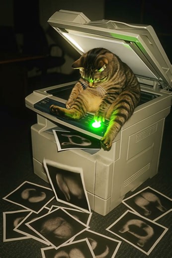 What Happens When a Cat Uses a Copier?