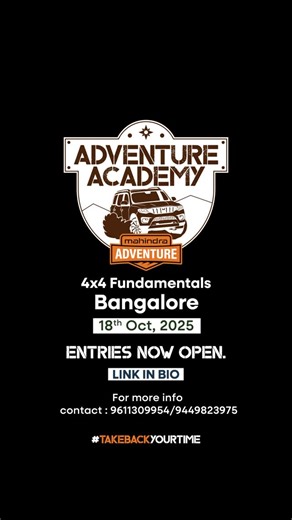 Mahindra Adventure on Instagram: "If this isn’t what you’re doing, you’re doing it wrong. Link in bio! #MahindraAdventure #4x4Fundamentals #Offroading #Bangalore"