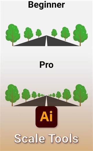 Illustrator SCALE TOOL trick | Illustrator 2025