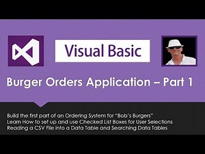 VB Bob's Burgers Pt1 - Food Ordering in Visual Basic VB.Net