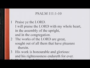 Psalm 111:1-10 ♩♫ KJV Scripture Song, Full Chapter