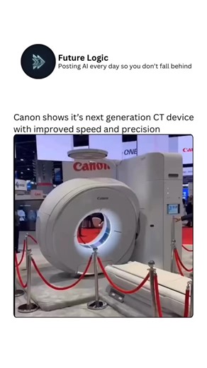 Future Tech | AI | Systems on Instagram: "Canon just unveiled its next-generation CT imaging device, pushing medical technology to a whole new level 🩺⚙️ With faster scanning speeds and razor-sharp precision, this system captures clearer images in less time, improving diagnosis while enhancing patient comfort. Reduced motion blur, smarter imaging, and advanced engineering mean doctors can detect problems earlier and more accurately. This isn’t just an upgrade — it’s a major leap forward in how w