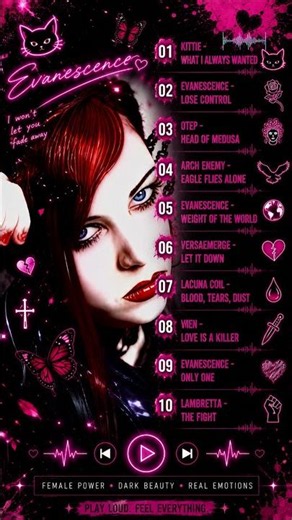 🔥 Top 10 Female Rock & Metal Anthems | Evanescence, Arch Enemy, Kittie, Otep, Lacuna Coil & More