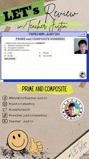 LET's Review: Prime and Composite Numbers [Example 1] #MathWithTeacherJustin #Math #EduWow #LearnOnTikTok #TikTokSwela #EduTokPh #LETReview #CSEReview