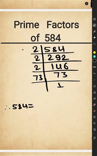 Prime Factors of 584 l Prime Factorization of 584