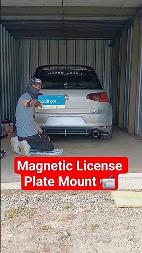 Magnetic License Plate Mount installation 📹 #cars #vw #automobile