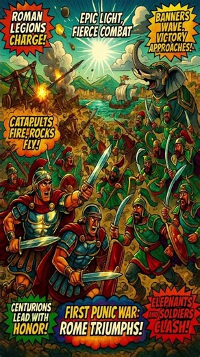 First Punic War: How Rome Conquered Sicily! ⚔️🏛️ #RomanLegions #Shorts