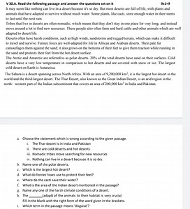 V 30.A. Read the following passage and answer the questions set... | Filo