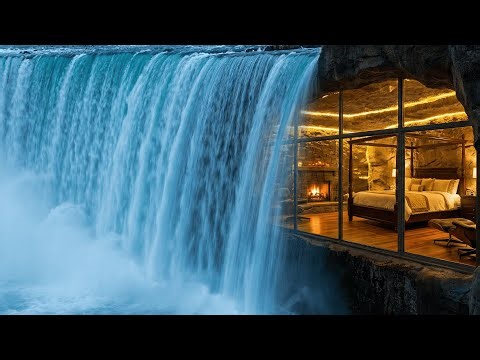 No one knew it existed! I built a secret home BEHIND a waterfall