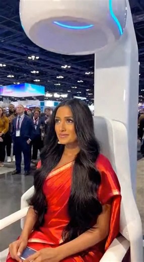 Ultra-Realistic AI Hair Transformation | Indian Woman in Ruby Red Sari