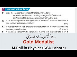 9Th Class Physics New Book Chapter 2 || Physics 9 Chapter 2 Numericals || Numerical Questions