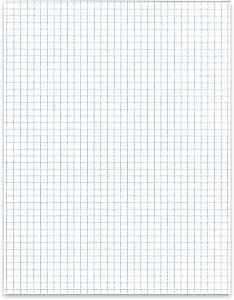 Roaring Spring Spring College Ruled Gummed Edge Writing Paper, White Paper, 4x4 Graph Ruled (95160) (Pack of 1)