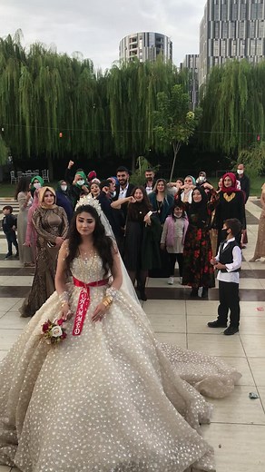 Joyous Wedding Celebration with Bride in Polka-Dot Gown