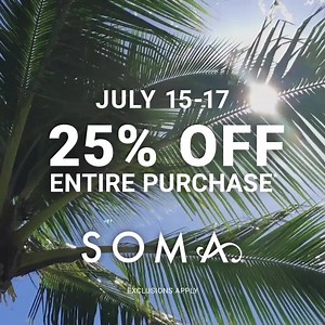 Our hot summer sale starts today! Get 25% off your purchase when you shop favs like Vanishing Edge® panties. | Soma Intimates