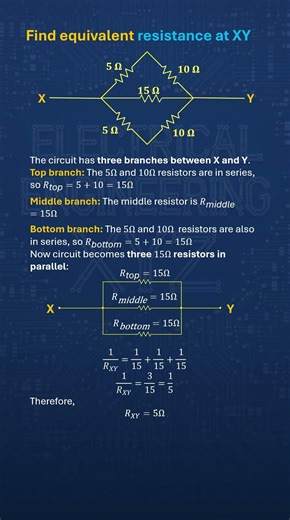 Equivalent Resistance Tricky Circuit 106 in 30 Seconds | Circuit Shortcut for Students #Shorts