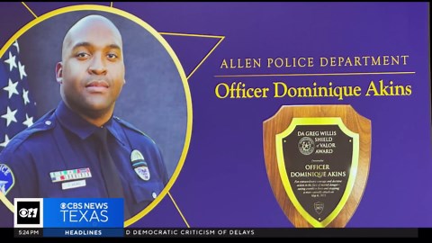 Heroic officer receives Shield of Valor for Allen Mall shooting response