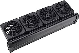 NA Aquarium Chillers Fish Tank Cooling Fan, Adjustable Aquarium Water Cooling Fan Fish Tank Cold Wind Chiller 2 Level for Salt Fresh Water (4 Fans)
