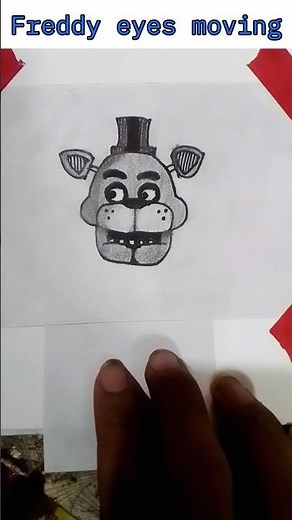 Making a Freddy with paper eyes moving (FNAF) #freddyfazbear #papercraft #fnaf