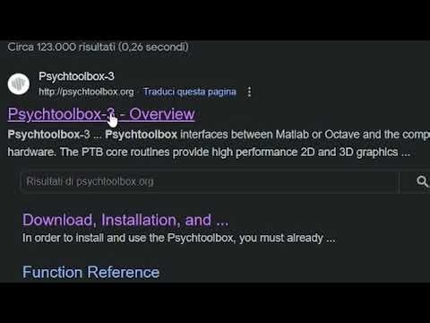 Guida per il download e l'installazione di MatLab e Psychtoolbox
