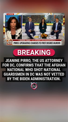 6.9K views · 346 reactions | NEW: Jeanine Pirro, the US Attorney for DC, CONFIRMS that the Afghan national who shot National Guardsmen in DC was NOT vetted by the Biden administration. | Libs of Tik Tok | Facebook
