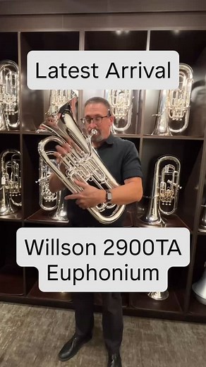 1.1K views · 2K reactions | We just had our latest @willsoninstruments 2900TA euphonium arrive in the shop! Featuring an 11.4” bell, .590” bore, 3+1 compensating valves and Willson quality and expertise this is an amazing playing instrument! #willsoneuphonium #euphonium #euphoniumheaven | Schmitt Music Trombone Shop | Facebook
