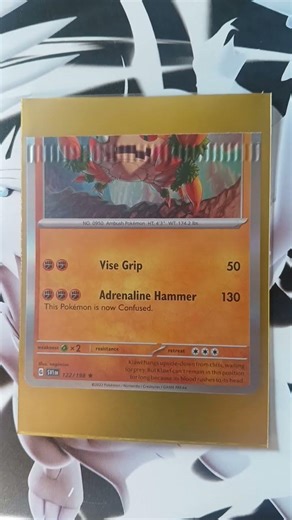 Klawf#122 Scarlett and Violet Factory Error card.