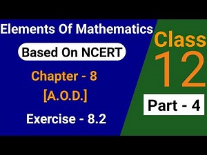 Elements of math class 12 exercise 8.2 questions 17 to 20 solution