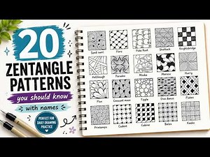 20 Essential Zentangle Patterns for Beginners | With Names