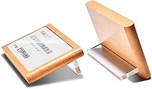 2 Pack Label Holder Wood Sign Holder Data Card Holder Ads Display Stand Price Tag Holder (millimeters, 90 * 54mm)