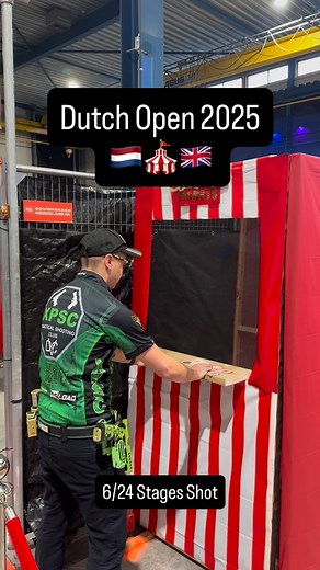Dutch Open 2025 🇳🇱 🎪 🇬🇧 It’s a circus theme this year! 6 out of 24 stages done, another 6 after lunch :)) I shot really well this morning apart from our last stage where clearly thinking about food was more important than focussing on my front sight 🤣 Otherwise really pleased with my performance so far! #IPSC #IPSCActionAir #NoCompromise #Magload @ukpsa @xpscuk @team.tism.ipsc #Shooting #UKPSA #handgun @magload_official | Paul IPSC