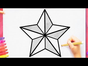 Como dibujar una ESTRELLA en 3D paso a paso