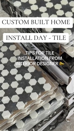 15 reactions | Tile installation day is finally here! I wanted to share what I choose and a few tips. Always draw out how you want it layed, the grout line and how high the tile with go on the walls. I love to go for maximum impact and recommend going the height of shower walls to the ceiling and sometimes the shower ceiling. #interiordesigner #tile #customhome #southernutah | Teresa Collins Studio | Facebook