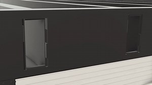 FORTRESS Evolution Steel Black Deck Framing 2 in. x 6 in. x 8 ft. U-Rim Joist 16 in. O.C. 185208141