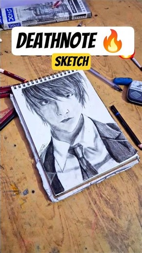 anime Sketch Timelapse | Death Note Drawing in Real Time