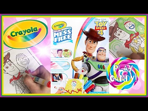 Disney Pixar Toy Story 4 Crayola Colour Wonder Mess Free Colouring!