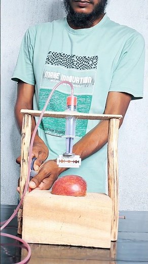 🍎🍎 Apple Cutting Hydraulic Machine #experiment #science #lifehacks #shorts