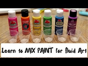 How to Mix Acrylic Paints for Fluid Art