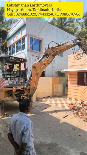 House demolition with Case 770ex in Nagapattinam. #jcb #excavator #construction #demolition #hitachi