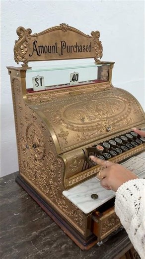 115 yr old Victorian Cash Register Still Works 😳 | Solid Bronze #national #shorts