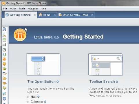 Lotus Notes 8.5.1 Docking the Open List
